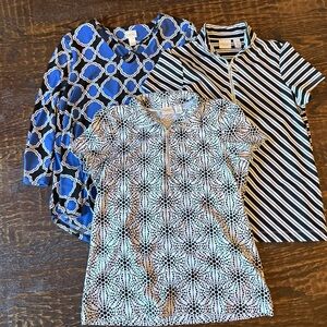 Chico’s Stylish Patterned Tops Set- size 0